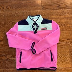 Girls Vineyard Vines Pink fleece sheep shirt
